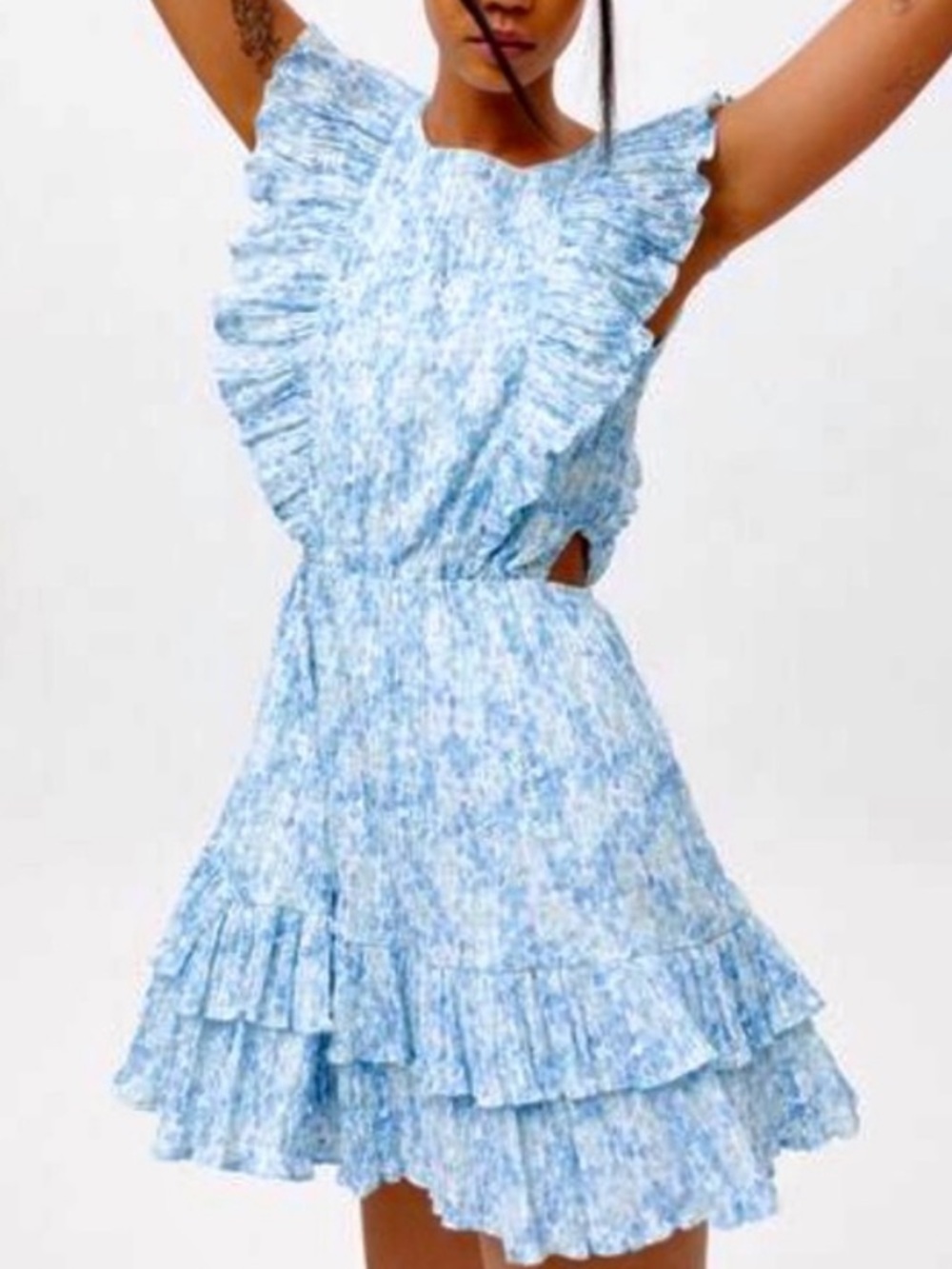 Mink Pink Zahari Blue Mini Dress